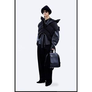 Ader Error‎ Black Knitted Beanie Hat Fall Winter 2021